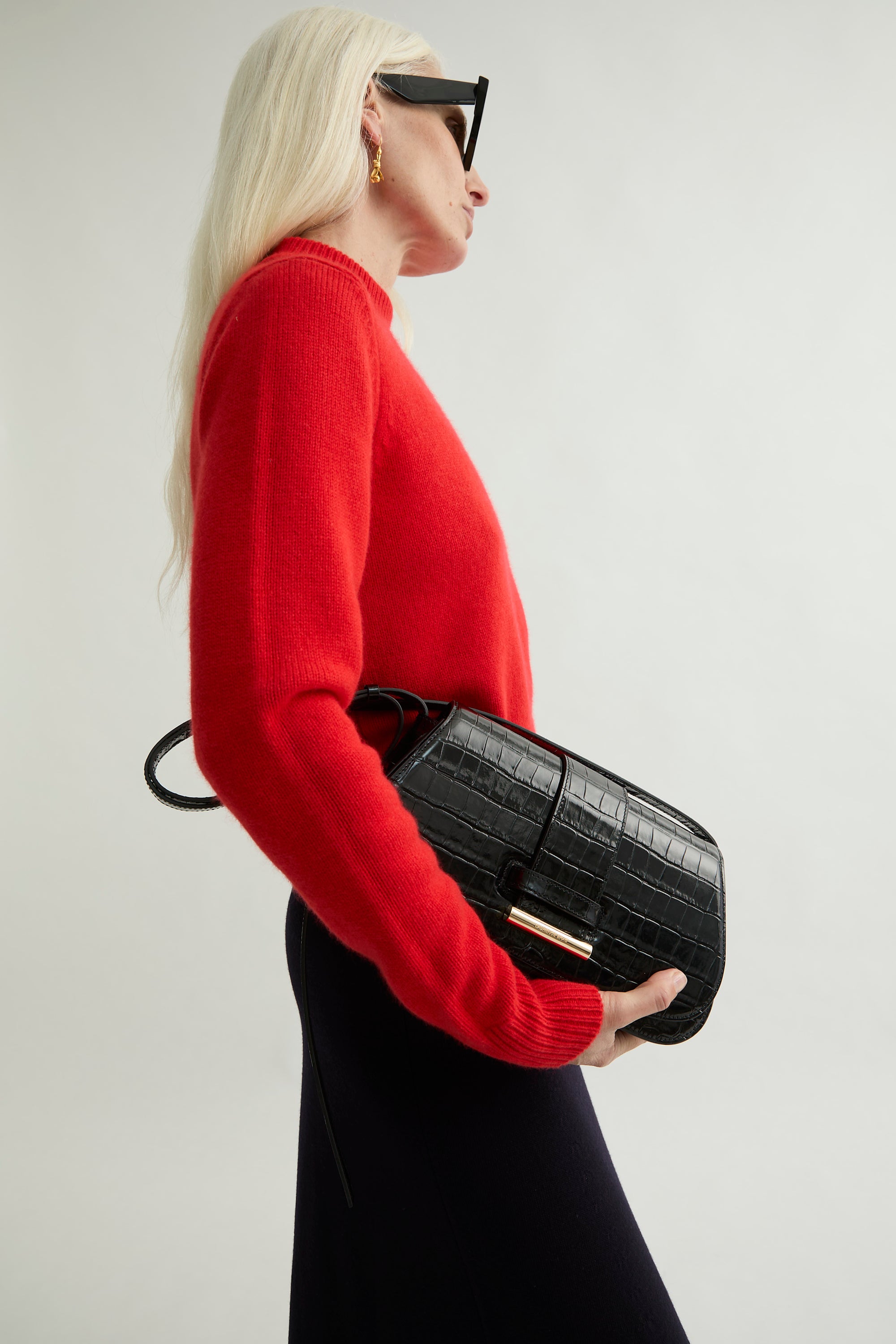 Sac Anne noir croco - Laurence Bras_2