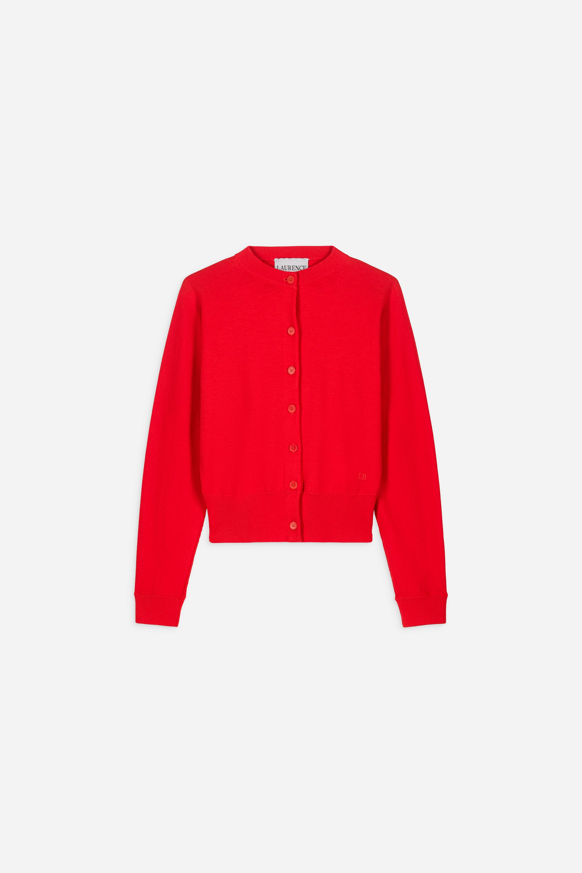 Gilet Court Diplodocus Rouge – 100% Laine, Taille L, Neuf Avec étiquettes