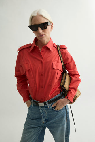 CHEMISE OFFICER ROUGE