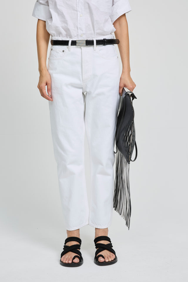 JEAN CROPPED BLANC