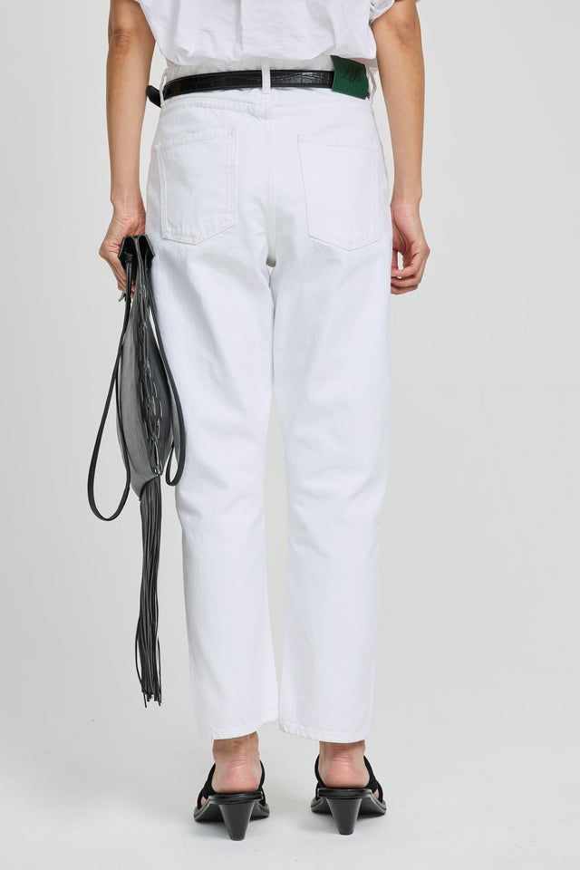 JEAN CROPPED BLANC