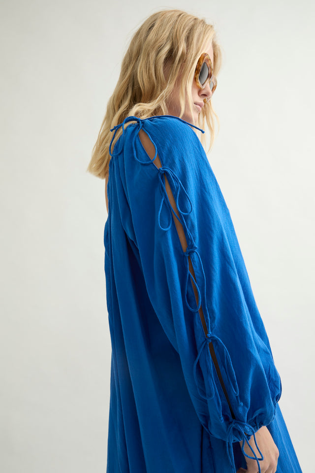 Robe Joina long bleue - Laurence Bras_3