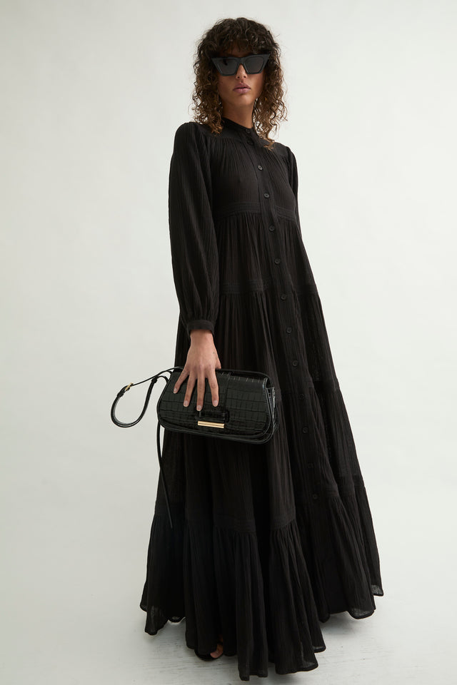 Robe Formentera noire - Laurence bRAS