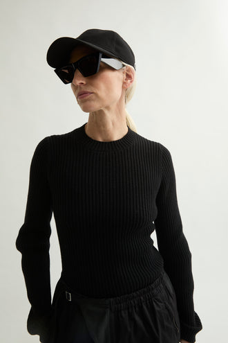 Pull Line noir - Laurence Bras