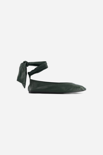Ballerines Bun verte - Laurence Bras