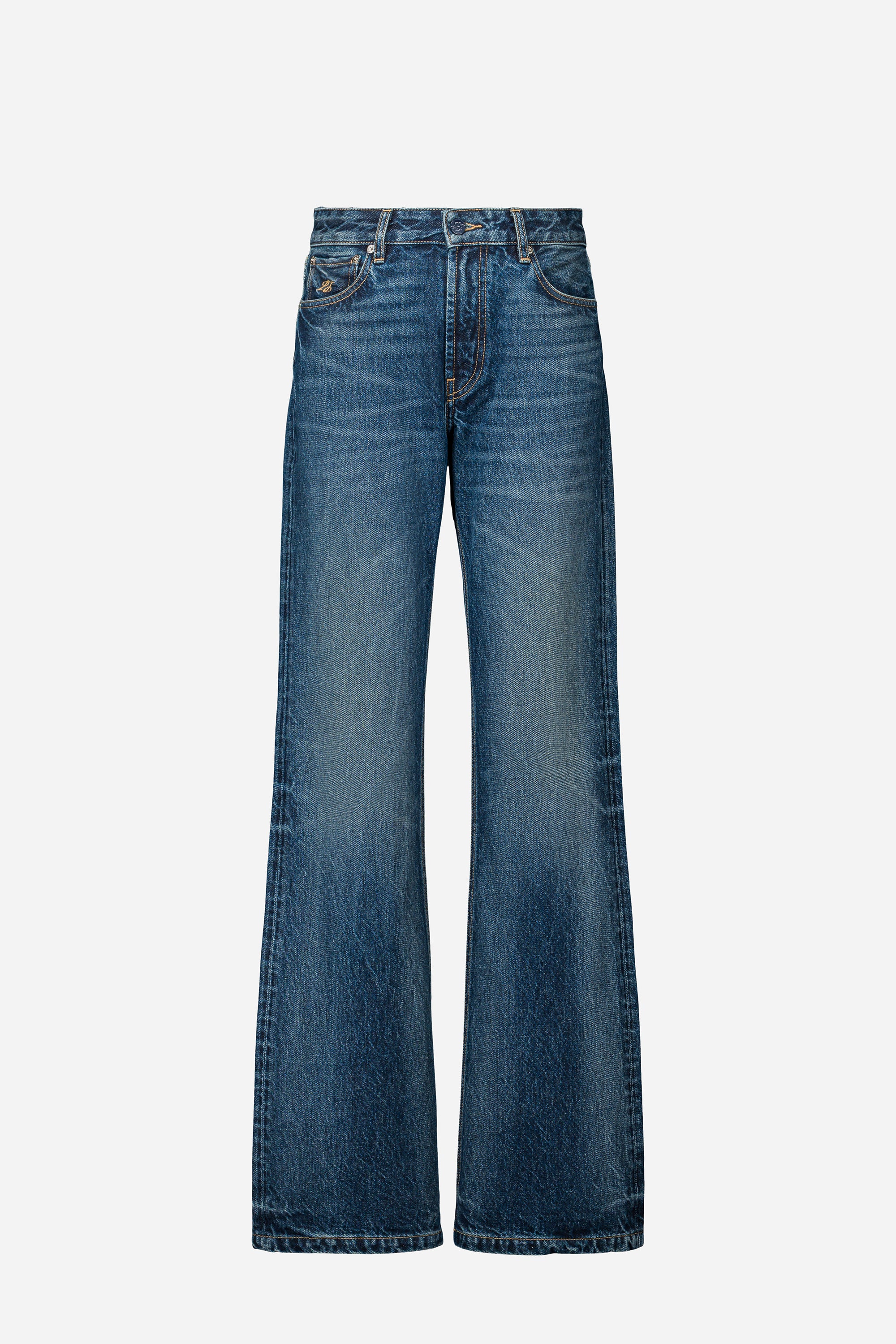 Jean Ambre bleu coupe flare - Laurence Bras