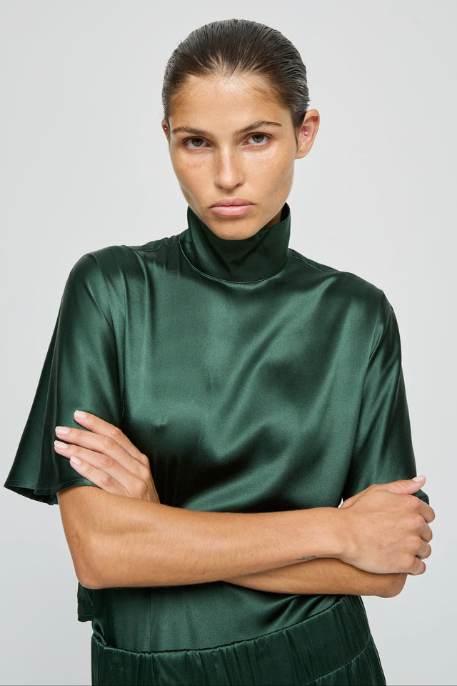 BLOUSE BECOTEE VERTE