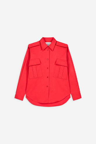 CHEMISE OFFICER ROUGE